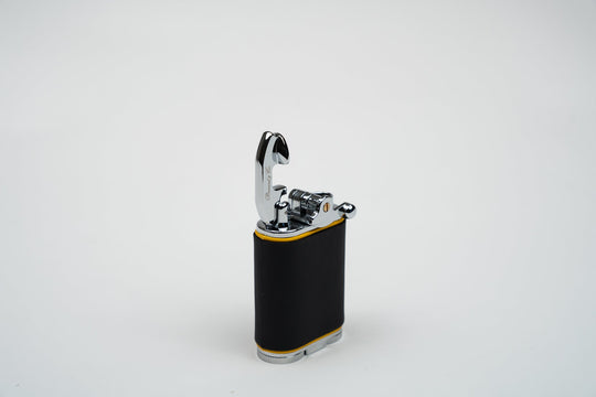 Gatsby Table Lighter - Racing Black & Yellow, Brizard and Co luxury cigar accessory at Cigar Inc. Los Angeles