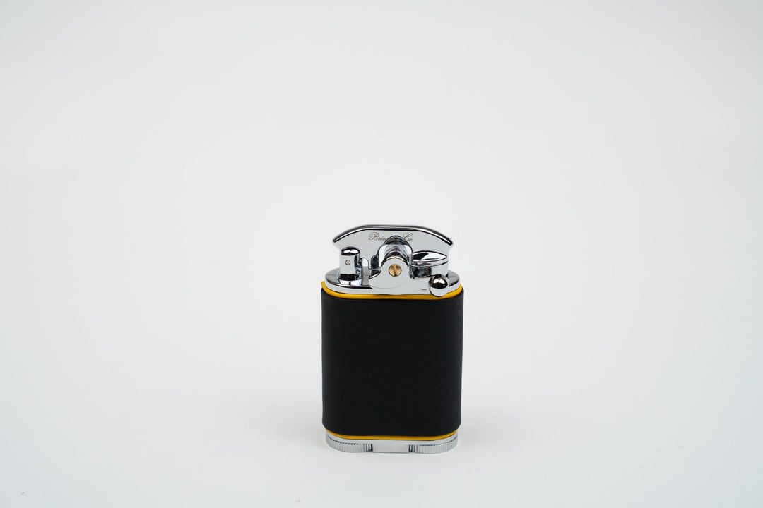 Gatsby Table Lighter - Racing Black & Yellow, Brizard and Co luxury cigar accessory at Cigar Inc. Los Angeles
