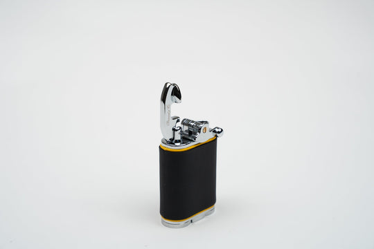Gatsby Table Lighter - Racing Black & Yellow, Brizard and Co luxury cigar accessory at Cigar Inc. Los Angeles