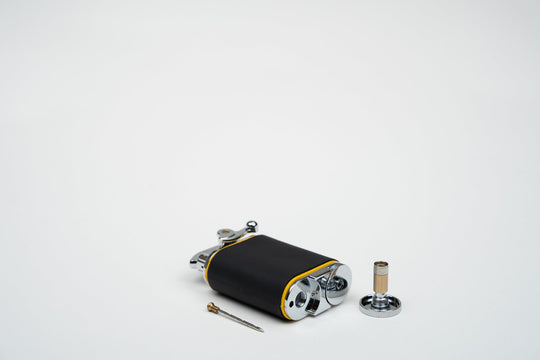 Gatsby Table Lighter - Racing Black & Yellow, Brizard and Co luxury cigar accessory at Cigar Inc. Los Angeles