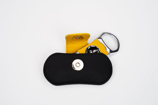 The "V" Cutter - Racing Black & Yellow, Brizard and Co luxury cigar accessory at Cigar Inc. Los Angeles