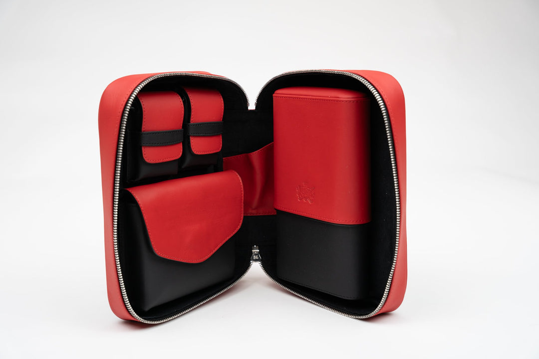 Havana Traveler (Valuables Pouch) - Racing Black & Red, Brizard and Co luxury cigar accessory at Cigar Inc. Los Angeles