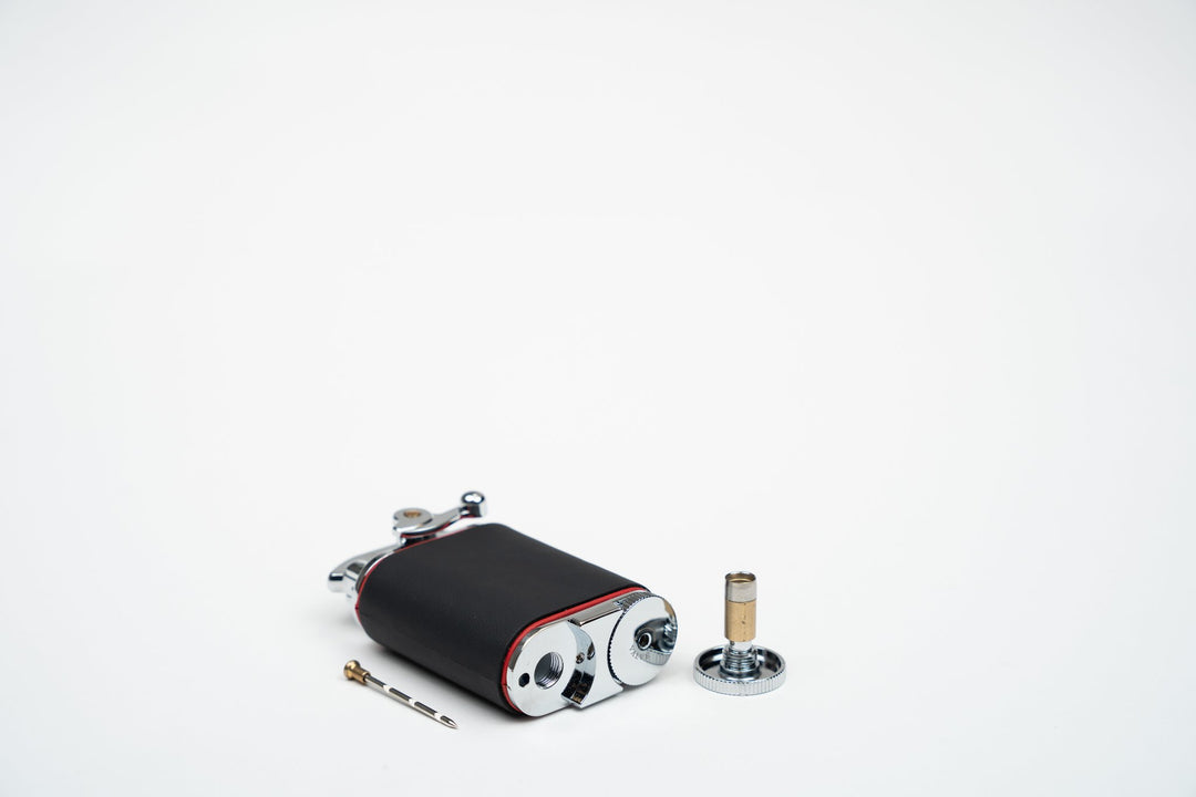 Gatsby Table Lighter - Racing Black & Red, Brizard and Co luxury cigar accessory at Cigar Inc. Los Angeles