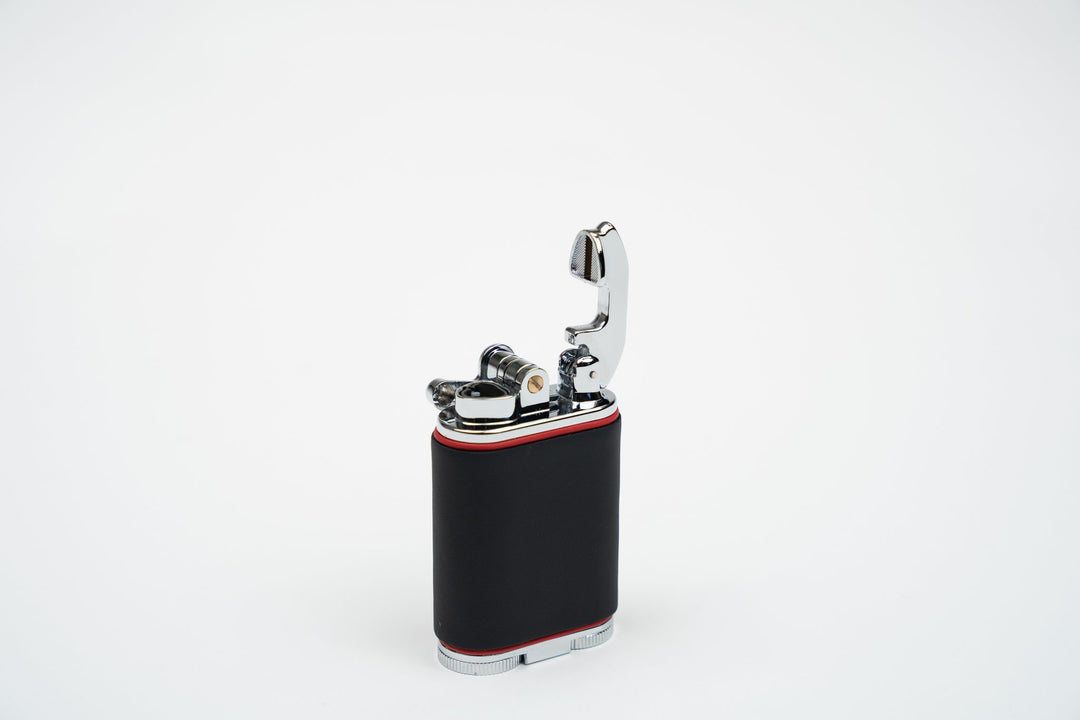 Gatsby Table Lighter - Racing Black & Red, Brizard and Co luxury cigar accessory at Cigar Inc. Los Angeles