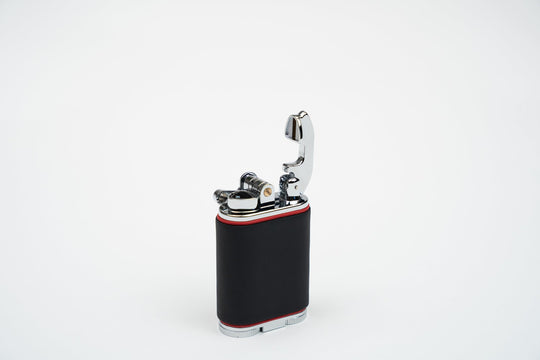 Gatsby Table Lighter - Racing Black & Red, Brizard and Co luxury cigar accessory at Cigar Inc. Los Angeles