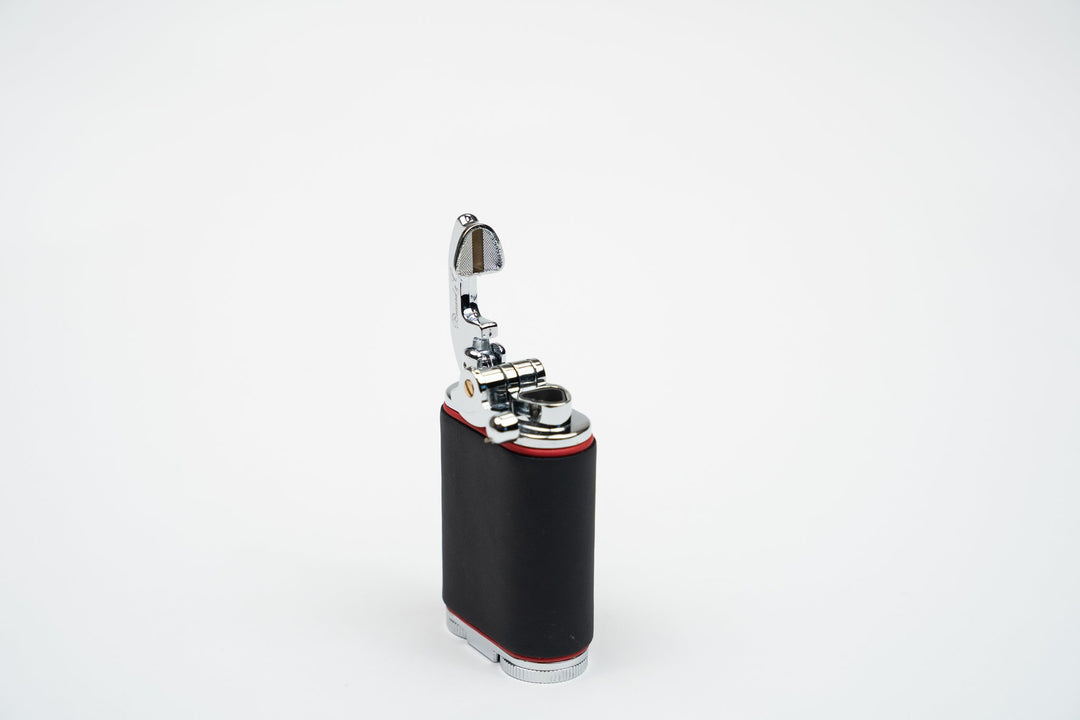 Gatsby Table Lighter - Racing Black & Red, Brizard and Co luxury cigar accessory at Cigar Inc. Los Angeles