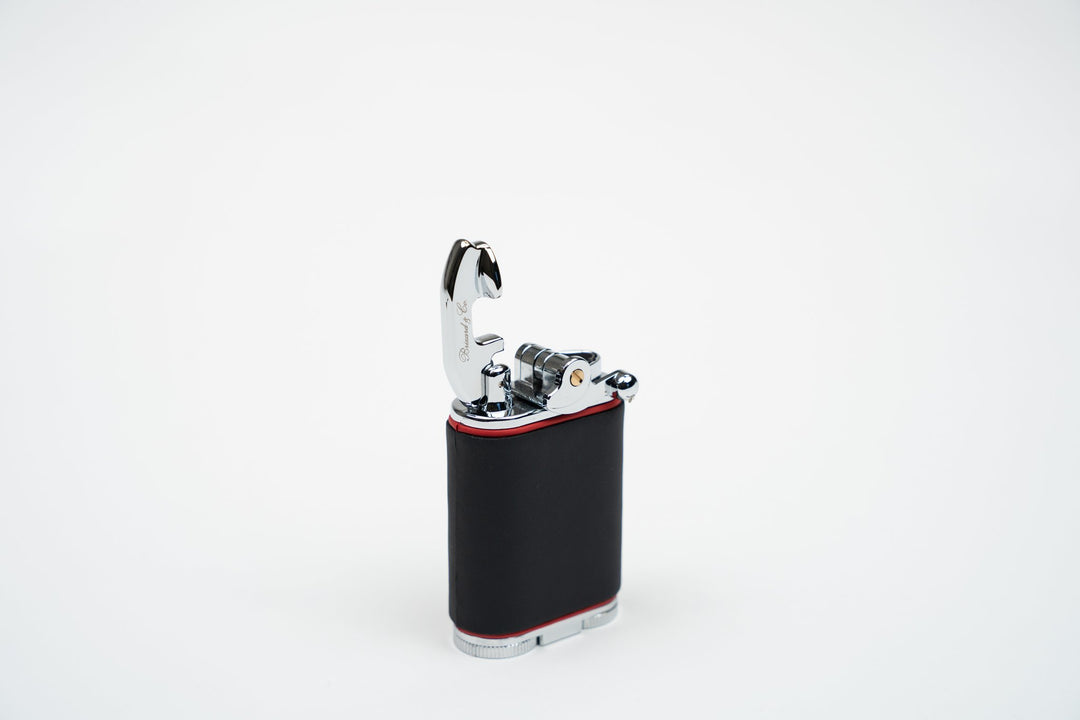 Gatsby Table Lighter - Racing Black & Red, Brizard and Co luxury cigar accessory at Cigar Inc. Los Angeles