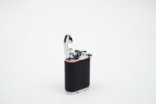 Gatsby Table Lighter - Racing Black & Red, Brizard and Co luxury cigar accessory at Cigar Inc. Los Angeles