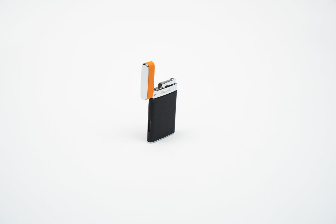 The "Sottile" Lighter - Racing Black & Orange, Brizard and Co luxury cigar accessory at Cigar Inc. Los Angeles