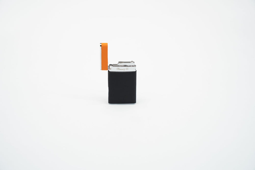 The "Sottile" Lighter - Racing Black & Orange, Brizard and Co luxury cigar accessory at Cigar Inc. Los Angeles