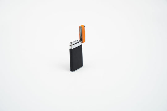 The "Sottile" Lighter - Racing Black & Orange, Brizard and Co luxury cigar accessory at Cigar Inc. Los Angeles