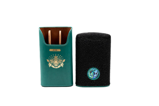 Brizard and Co -  Cigar Set - Abalone and Stingray Leather Collection (Limited Edition) with Cigar Inc. Logo