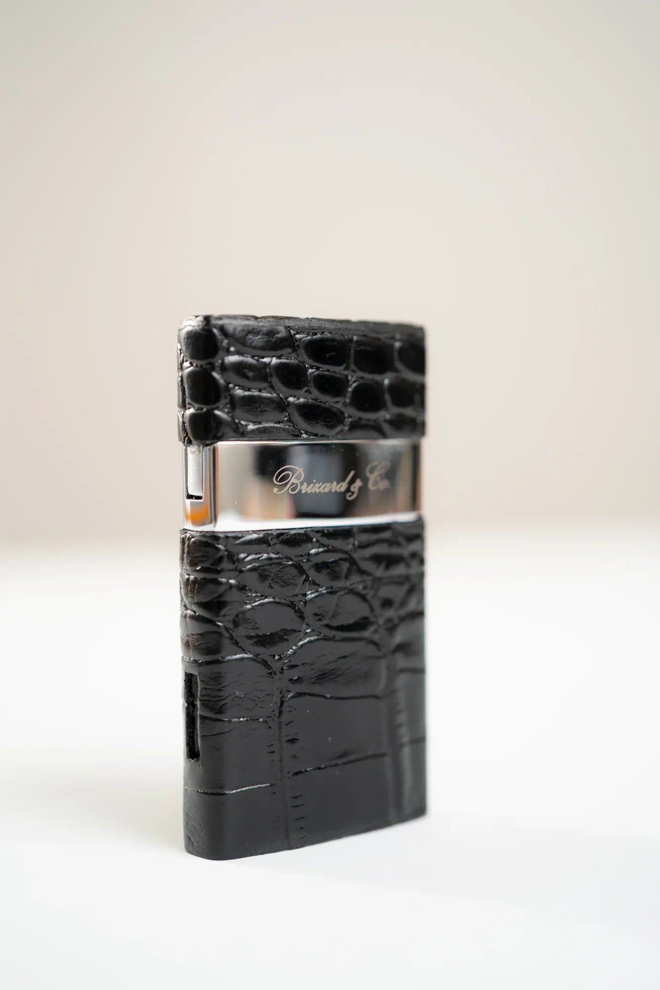 Brizard and Co. - Venezia Lighter (Fountain Flame) - Croco Black - Cigar Inc
