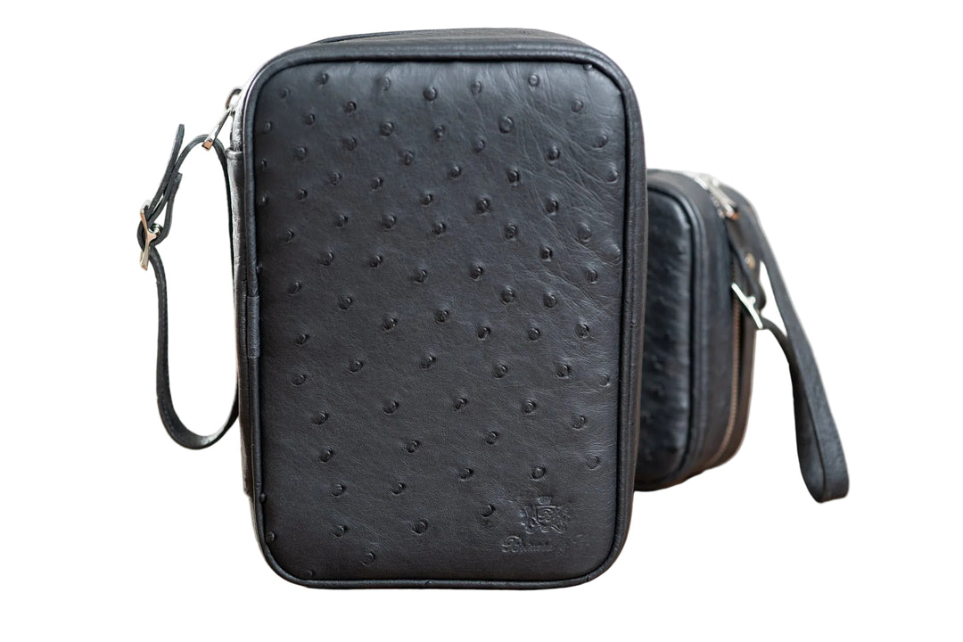 Brizard and Co - Havana Traveler (Valuables Pouch) - Black Ostrich