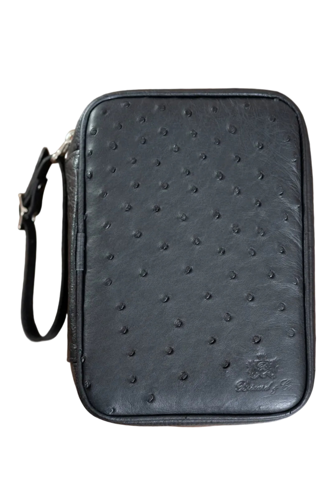 Brizard and Co - Havana Traveler (Valuables Pouch) - Black Ostrich