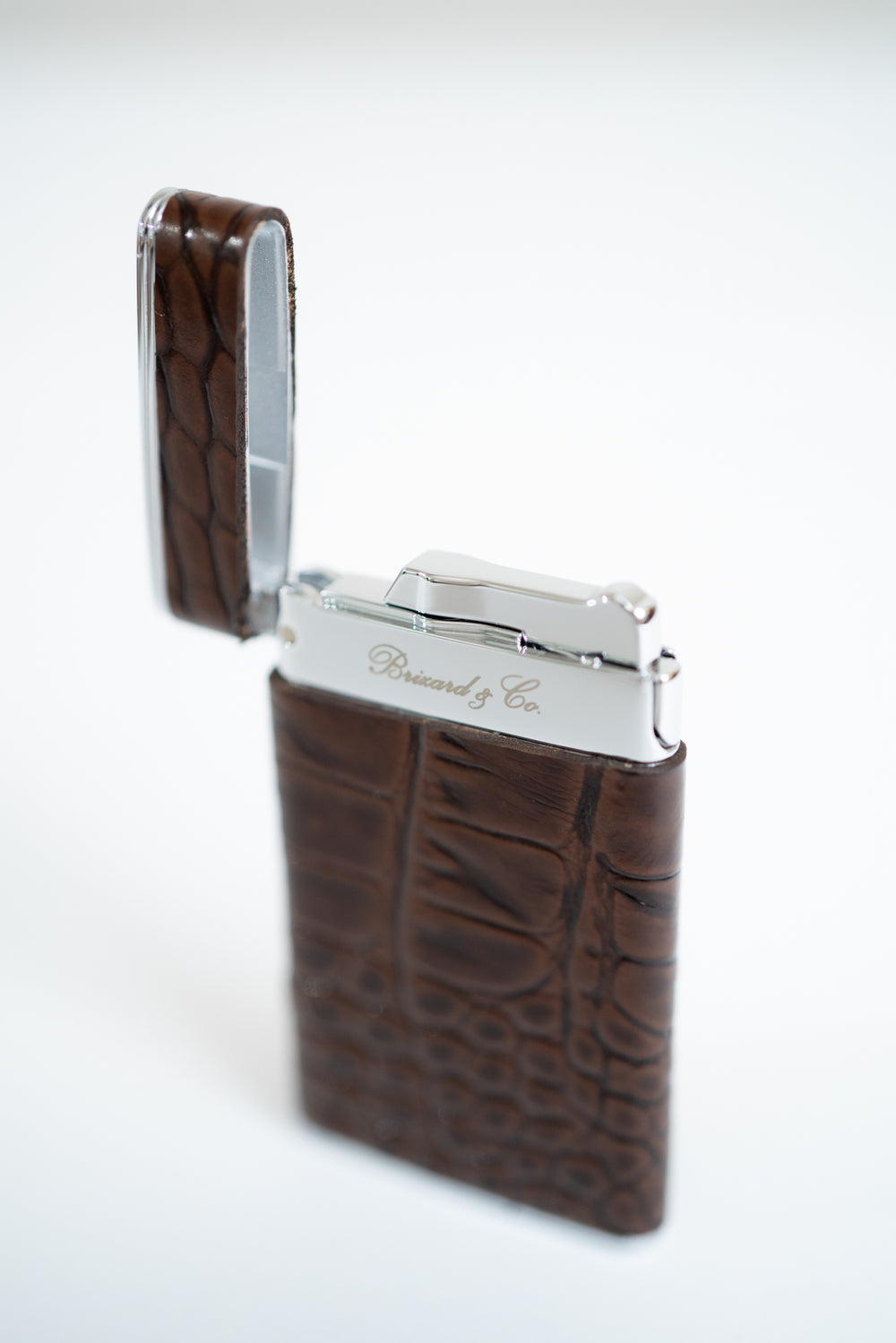 Brizard and Co. - The "Sottile" Lighter - Croco Tobacoo