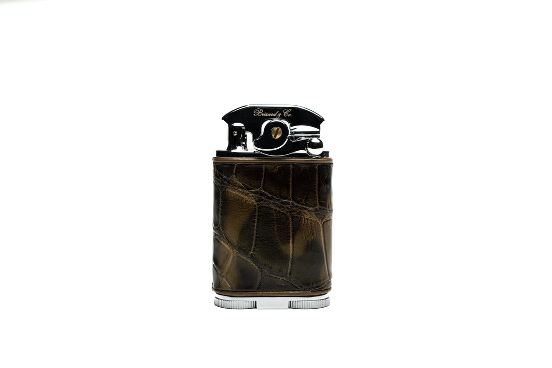 Brizard and Co. - Gatsby Triple Torch Flame Table Lighter - Alligator Skin Collection