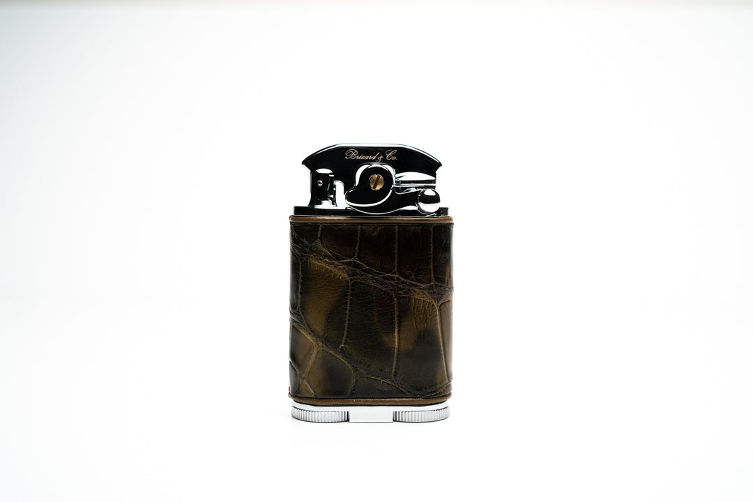 Brizard and Co. - Gatsby Triple Torch Flame Table Lighter - Alligator Skin Collection