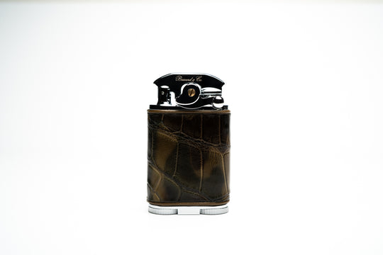 Brizard and Co. - Gatsby Triple Torch Flame Table Lighter - Alligator Skin Collection