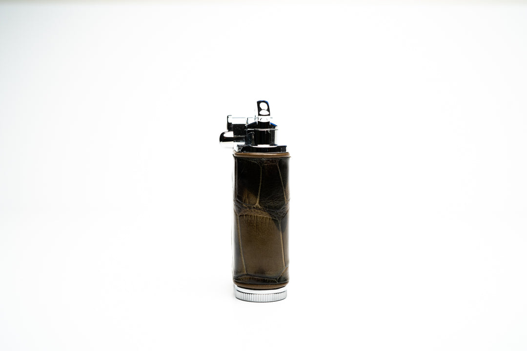 Brizard and Co. - Gatsby Triple Torch Flame Table Lighter - Alligator Skin Collection