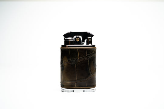Brizard and Co. - Gatsby Triple Torch Flame Table Lighter - Alligator Skin Collection