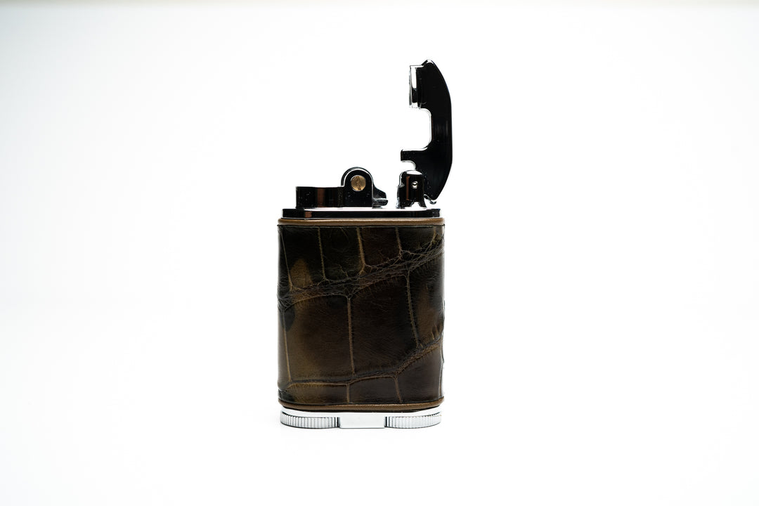 Brizard and Co. - Gatsby Triple Torch Flame Table Lighter - Alligator Skin Collection