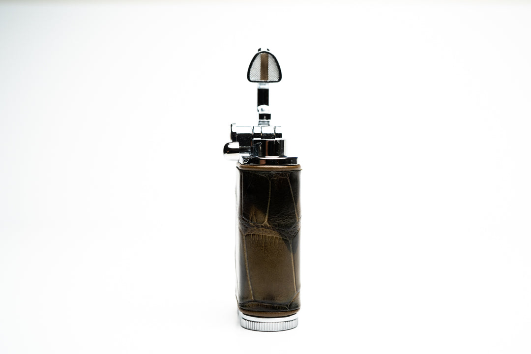 Brizard and Co. - Gatsby Triple Torch Flame Table Lighter - Alligator Skin Collection