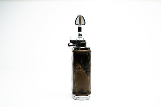 Brizard and Co. - Gatsby Triple Torch Flame Table Lighter - Alligator Skin Collection