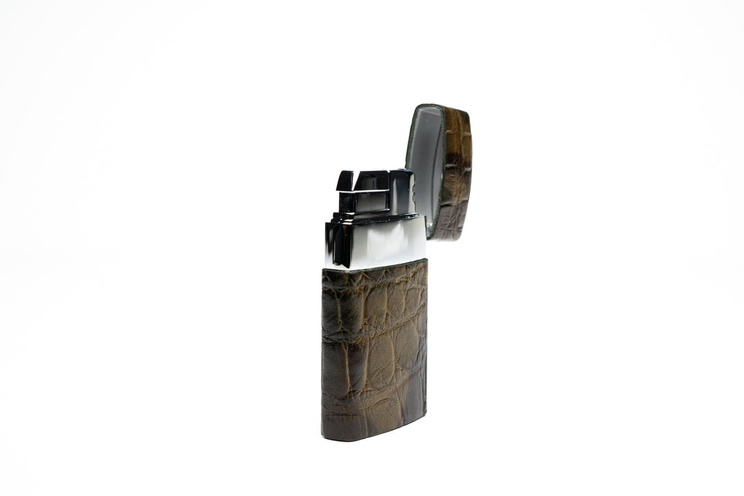 Genuine alligator Venezia lighter from Brizard and Co, luxury cigar accessory