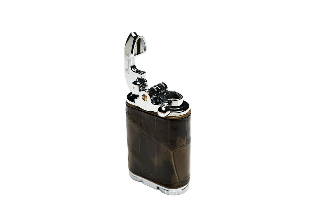 Brizard and Co. - Gatsby Triple Torch Flame Table Lighter - Alligator Skin Collection