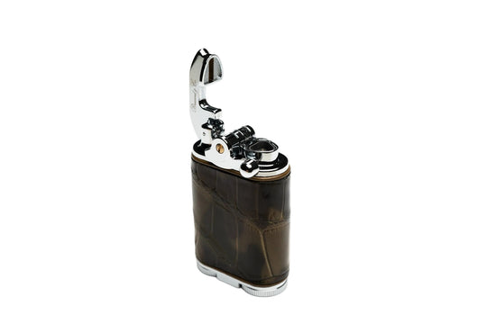 Brizard and Co. - Gatsby Triple Torch Flame Table Lighter - Alligator Skin Collection