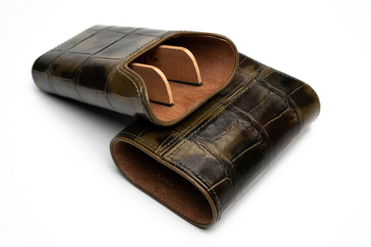 Brizard and Co. - Humidor and  Havana Traveler - Genuine Alligator Skin Collection