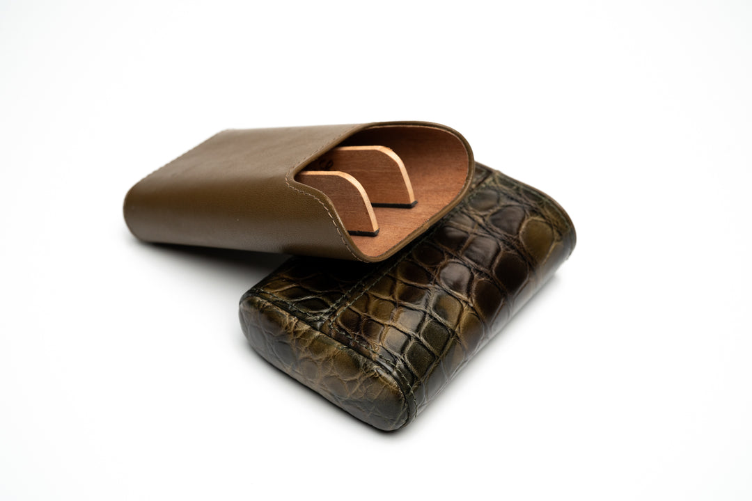 Brizard and Co. - Humidor and  Havana Traveler - Genuine Alligator Skin Collection