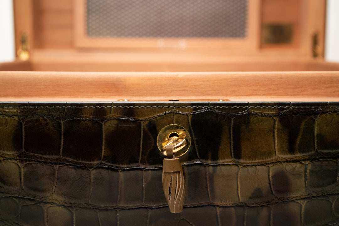 Brizard and Co. - Humidor and  Havana Traveler - Genuine Alligator Skin Collection