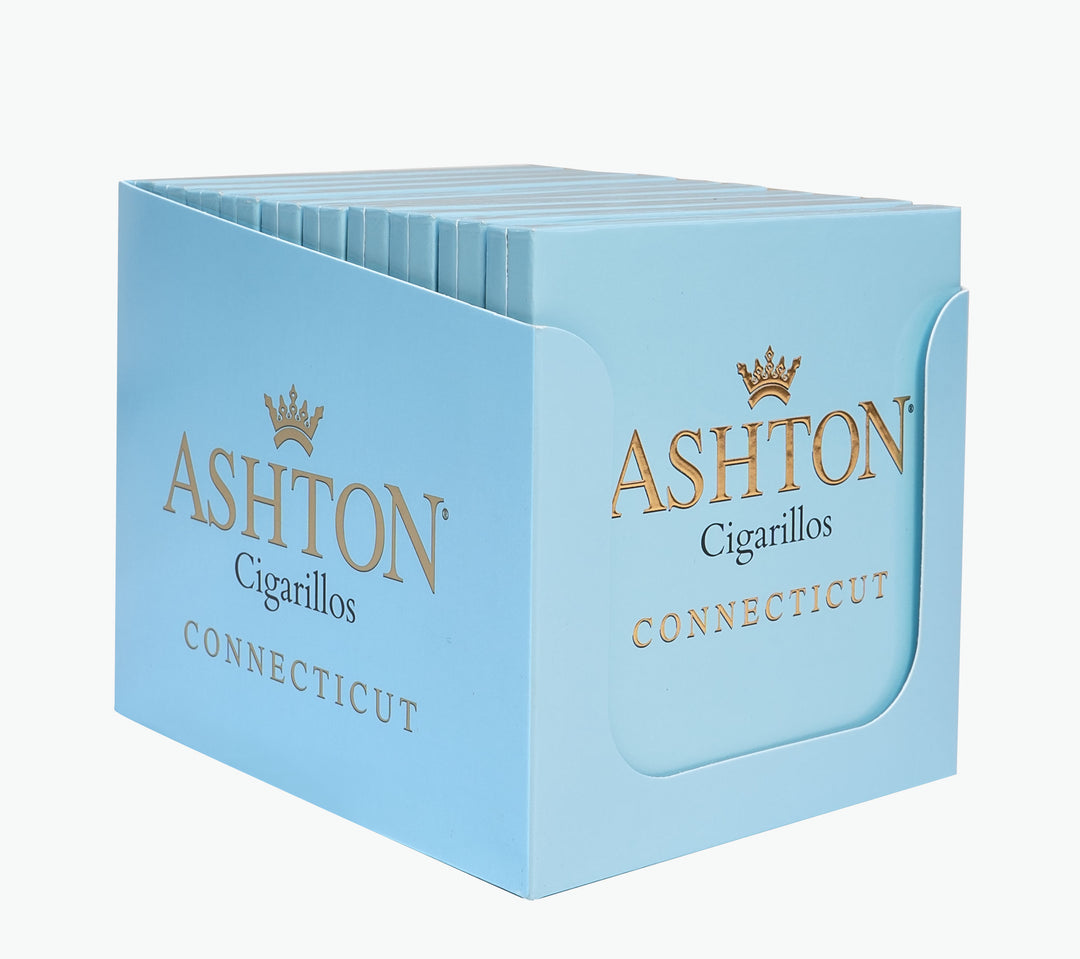 Ashton Small Cigars Connecticut Cigarillos (3.75 x 26) (Pack of 10) display unit - Cigar Inc