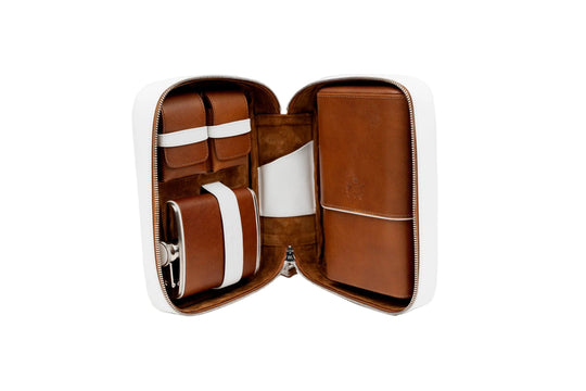 Brizard & Co – Havana Traveler - Whisky Calf Leather & White Collection