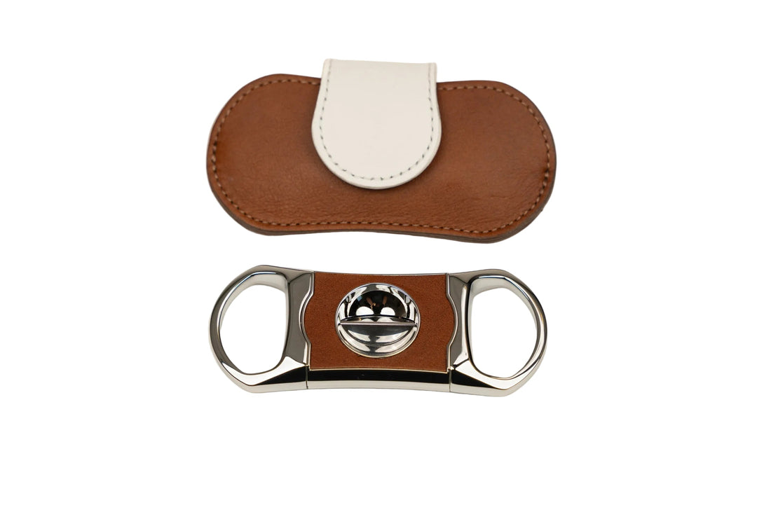 Brizard & Co – The “V” Cutter - Whisky Calf Leather & White