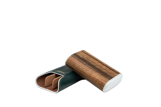Brizard & Co - “Show Band” 3 Cigar Case (Gordo) - Golf Heritage Collection