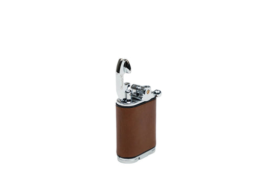 Brizard & Co – Gatsby Table Lighter - Whisky Calf Leather & Black