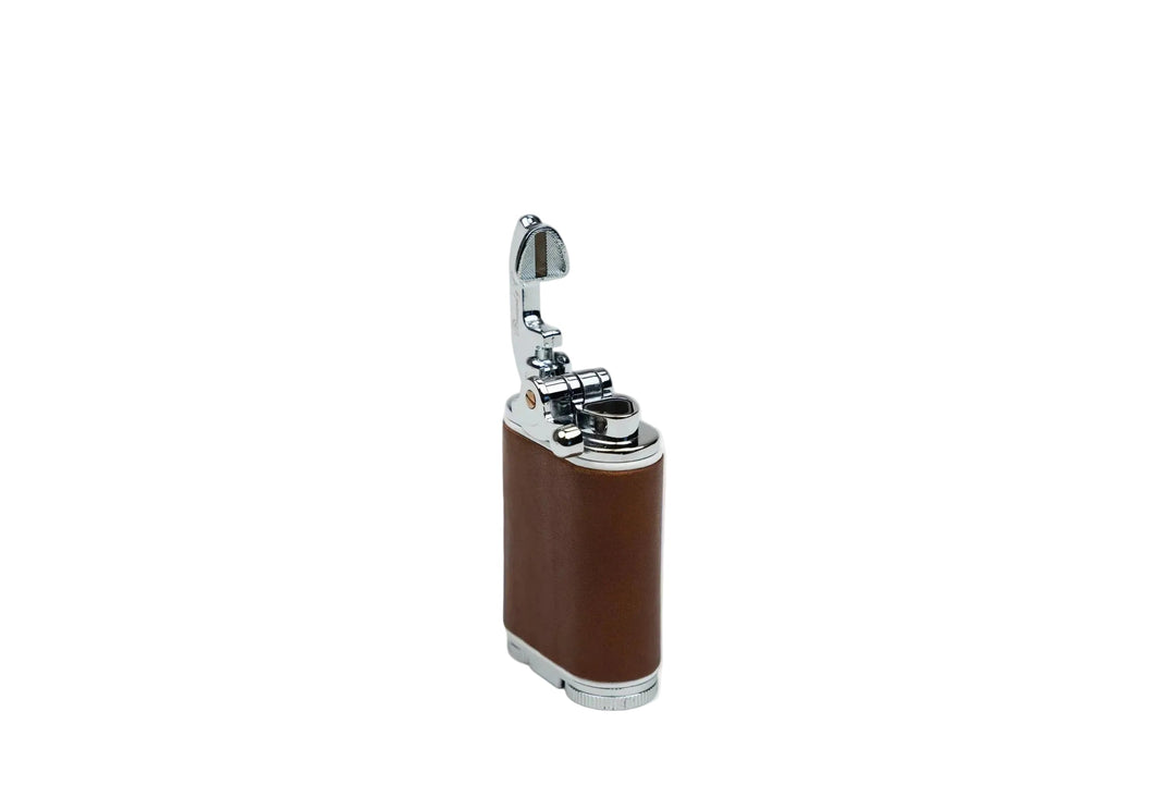 Brizard & Co – Gatsby Table Lighter - Whisky Calf Leather & Black