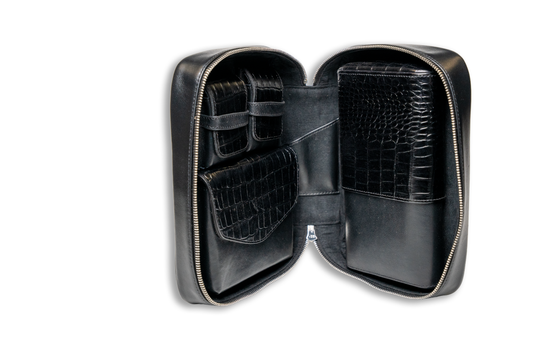 Brizard and Co - Havana Traveler (Valuables Pouch) - Croco Pattern Black