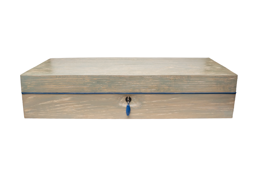Brizard and Co - The "Bleached Oak Wood" Wide Humidor (130/150 Count)