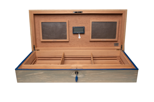 Brizard and Co - The "Bleached Oak Wood" Wide Humidor (130/150 Count)