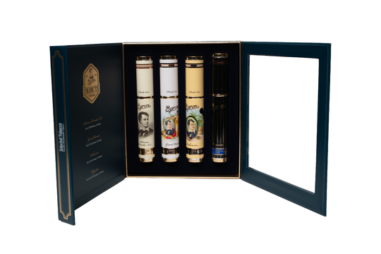 Byron 175 Tribute Set four aluminum tubes arranged, luxury cigar gift set
