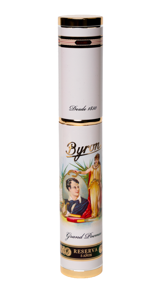 Byron 19th Century Grand Poemas Reserva 5 Anos white tube from the Byron 175 Tribute Set