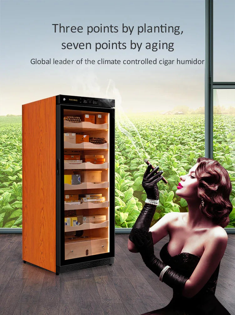 Brown Raching C330A cigar humidor for aging a premium collection