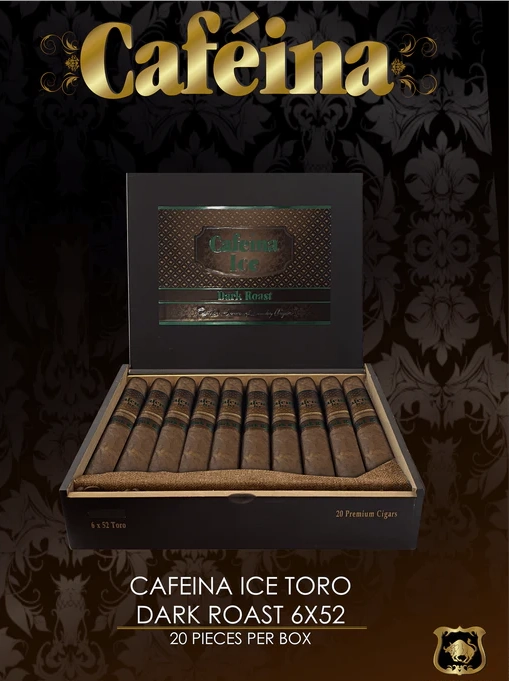 Lucky Cigar - INFUSED CIGARS: CAFEINA ICE DARK ROAST TORO 6X52