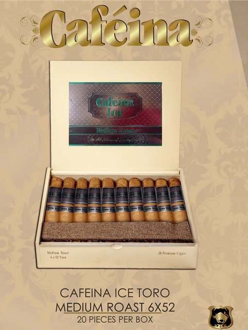 Lucky Cigar - INFUSED CIGARS: CAFEINA ICE MEDIUM ROAST TORO 6X52