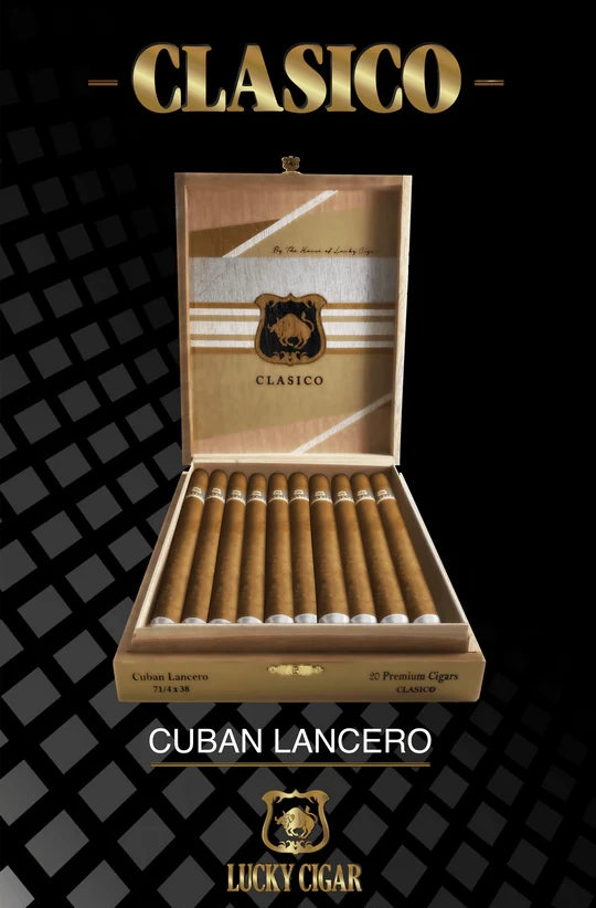 Lucky Cigar - CLASSICO Cuban Lancero 7 1/4 x 38