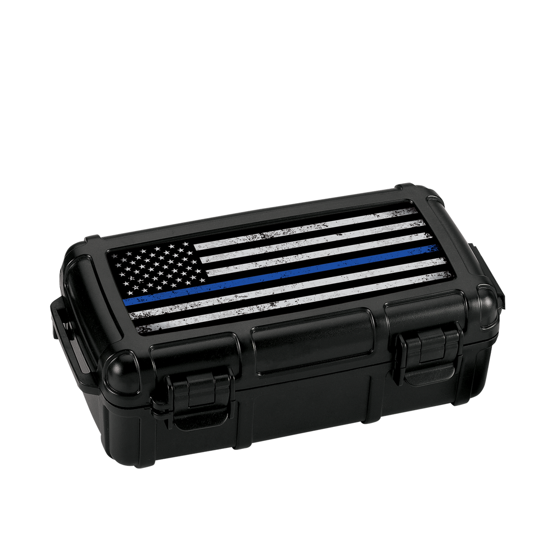 Cigar Caddy 10-Count First Responder Series Blue Line Travel Case - view 3
